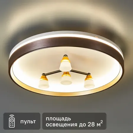 Люстра потолочная светодиодная De City Норден 96 Вт с пультом управления