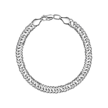 Серебряный браслет Тройной ромб