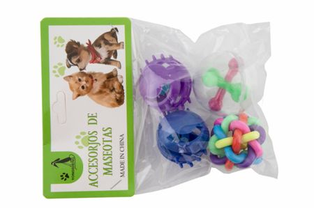 Для дома WOGY Набор игрушек для кошек: мячи (4 шт)