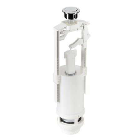 Клапан сливной Alcadrain поршневой однорежимный кнопка пластик хром (A2000)