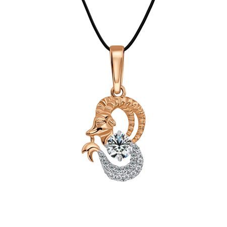 Золотая подвеска с фианитами