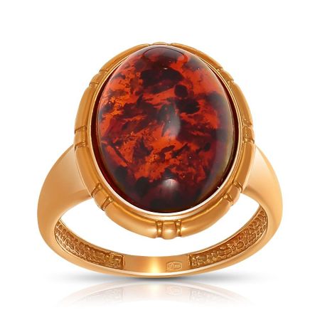 Кольцо из серебра с янтарем