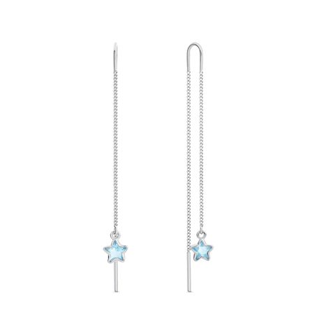 Серебряные серьги с ювелирными кристаллами металлические заправки для шариковых ручек с кристаллами 7 см