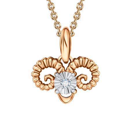 Золотая подвеска с бриллиантом