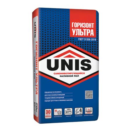 Ровнитель (наливной пол) универсальный Unis Горизонт Ультра самовыравнивающийся 20 кг