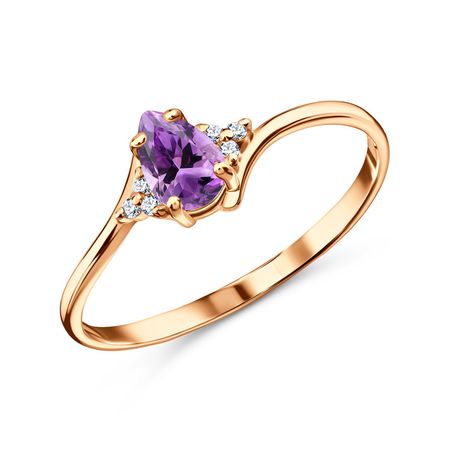 Кольцо из серебра с алпанитом и фианитами