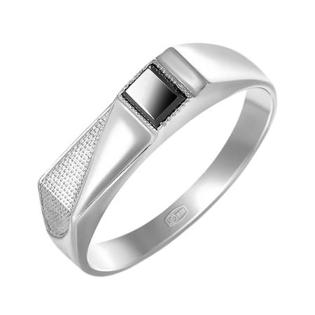 Серебряная печатка с фианитом