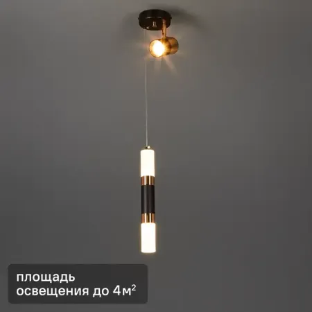 Светильник подвесной светодиодный Escada Ordinata 10221/2 4 м² нейтральный белый свет цвет черный 2 шт интерьер купольная карта свет для polo cc eos golf jetta passat tiguan bettle touran 1kd 947 109a 1k0947109 1k0 947 109