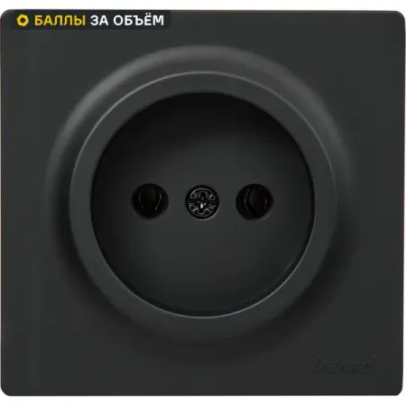 Розетка накладная Lezard Leto без заземления цвет черный бархат розетка компьютерная 1 пост lezard leto графит