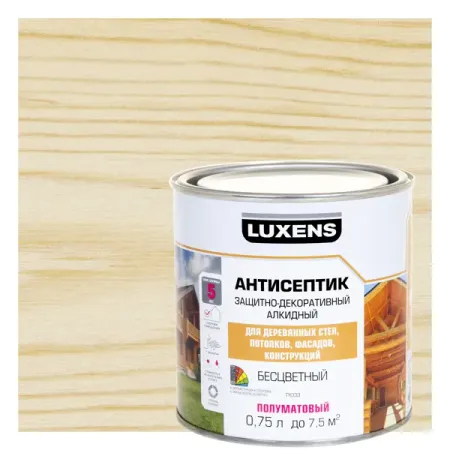 Антисептик алкидный Luxens полуматовый бесцветный 0.75 л