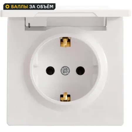 Розетка накладная Lezard Leto с заземлением с крышкой цвет белый розетка компьютерная 1 пост lezard leto графит