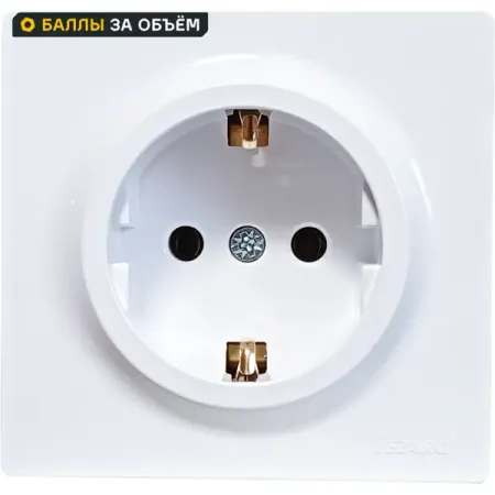 Розетка накладная Lezard Leto с заземлением цвет белый розетка компьютерная 1 пост lezard leto графит