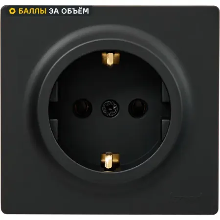 Розетка накладная Lezard Leto с заземлением цвет черный бархат розетка компьютерная 1 пост lezard leto графит