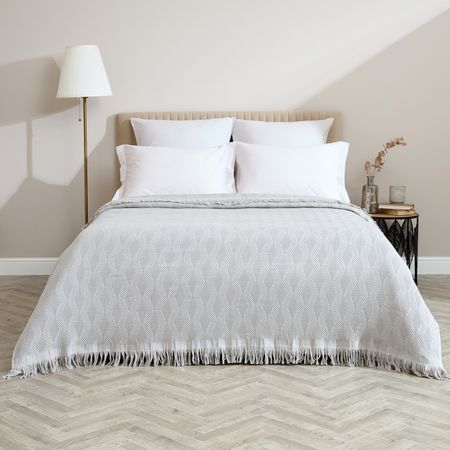 Покрывало Вафля/Cialda, серое