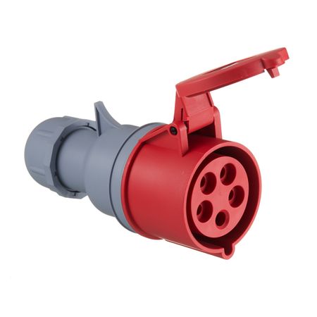 Розетка силовая переносная Dekraft РП-103 с заземлением 3P+N+PE 3 фазы 32 А 380 В IP44 красная (26135DEK)