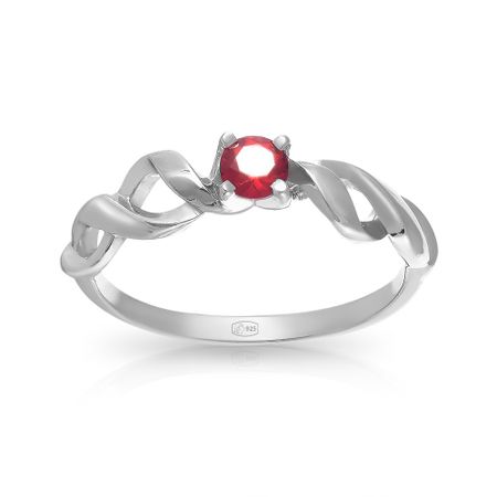 Кольцо из серебра с ювелирным стеклом