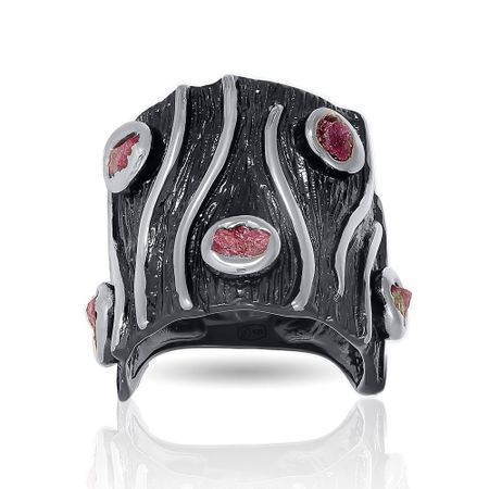 Серебряное кольцо с рубином из коллекции Калипсо позолоченные монеты для коллекции