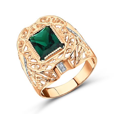 Золотое кольцо-печатка с изумрудом и бриллиантами moonswoon кольцо печатка silver forget me not ring –