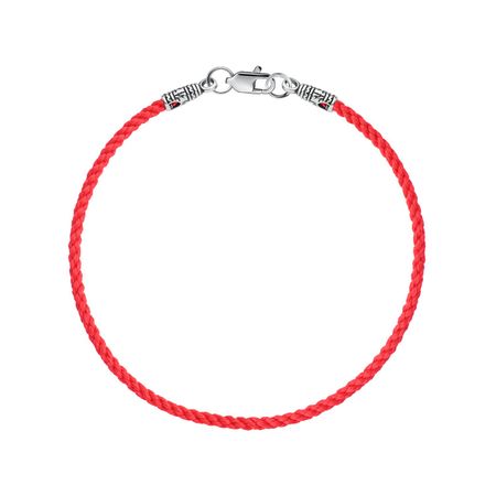 Текстильный браслет с серебряным замком