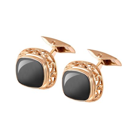 Запонки из золота с агатом винтажные серповидные запонки ссср mschengdoris