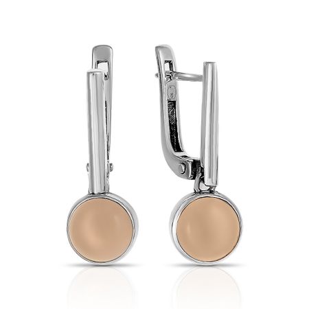 Серьги из серебра с кварцем