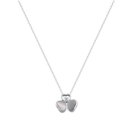 Серебряное шейное украшение с фианитом