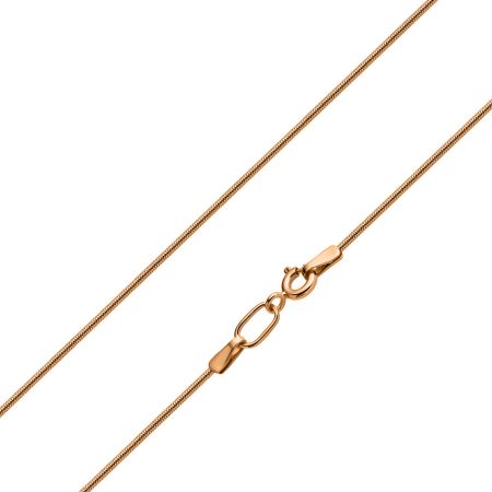 Серебряная цепочка Снейк с позолотой и алмазной гранью