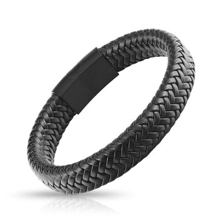 Мужской браслет с замком из стали