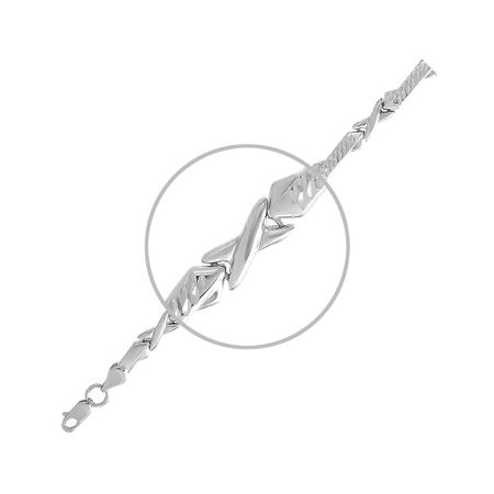 Серебряный браслет Ролекс с родированием