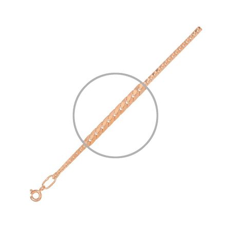 Серебряная цепочка Панцирь с позолотой