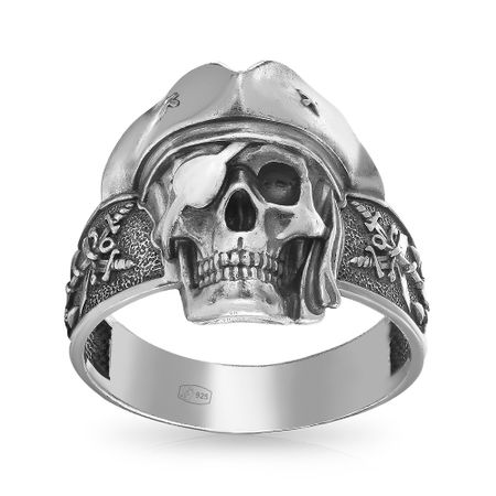 Кольцо Череп капитана Флинта из серебра ронни траумер заноза капитана белова