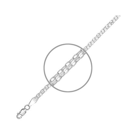 Серебряный браслет Бисмарк 2 дорожки с алмазной гранью татьяна валерьевна березенкова а в висков умелочки для 6 7 лет игры дорожки таблицы тренажеры прописи