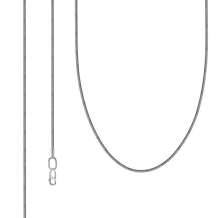 Серебряная цепочка Снейк с родированием