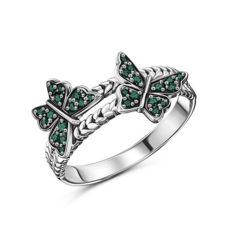 Серебряное кольцо Бабочка с фианитами открытка 3d бабочка moonbiffy