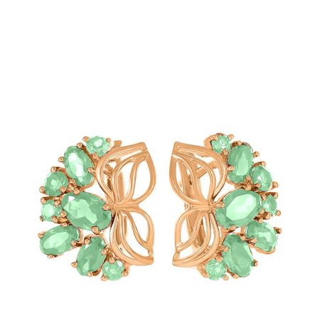 Золотые серьги с агатами