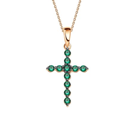 Золотая подвеска с изумрудом