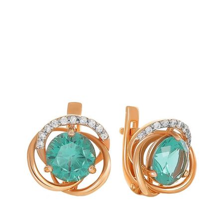 Золотые серьги с кристаллами и фианитами bseed настенные розетки двойные белые черные золотые с кристаллами