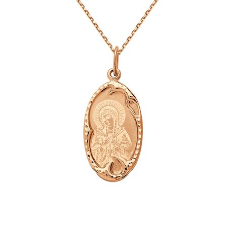 Золотая подвеска «Икона Семистрельная» акафист пресвятей богородице в честь иконы ея семистрельная