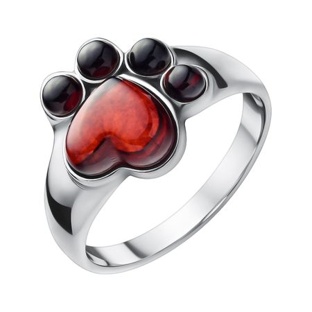 Серебряное кольцо Лапка с янтарем нож канцелярский yoi лапка 9 мм в ассортименте