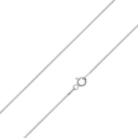 Серебряная цепочка Снейк с алмазной гранью и родированием