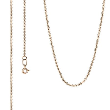 Серебряная цепочка Якорь с позолотой