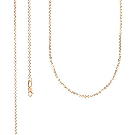 Золотая пустотелая цепочка Якорь