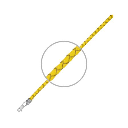 Кожаный браслет с серебряным замком с родированием