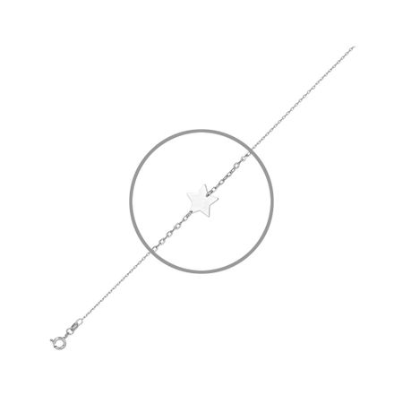 Серебряный браслет Звезда с родированием светодиодная звезда для елки navidad natal noel