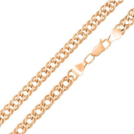 Золотая полновесная цепочка Двойной ромб с алмазной гранью