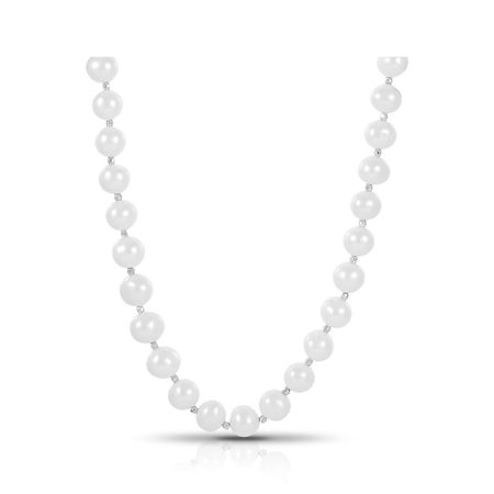 Бусы из жемчуга с серебряным замком