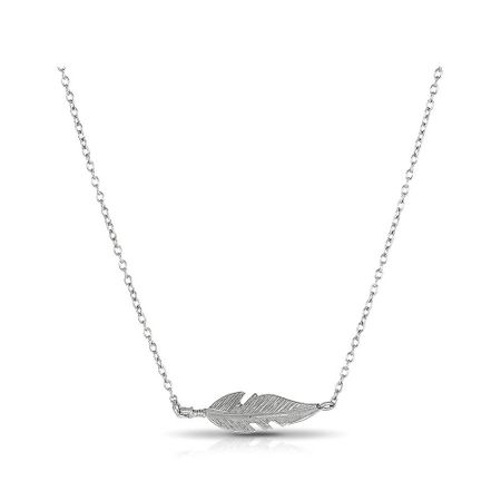 Серебряное колье Листик с родированием для опытов шипучие бомбочки листик