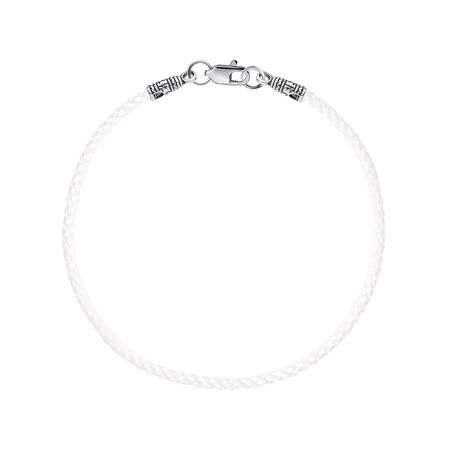 Текстильный браслет с серебряным замком