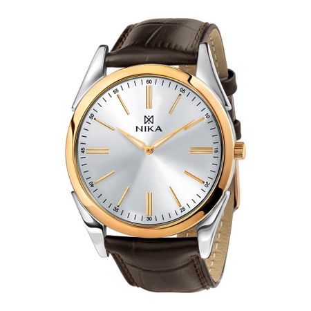 Мужские часы из золота и серебра НИКА Slimline 1320.0.19.25B