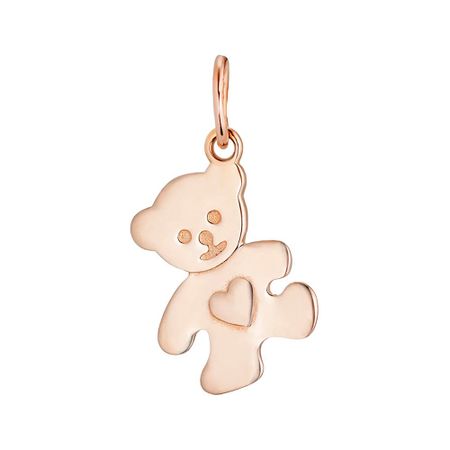 Золотая детская подвеска Мишка